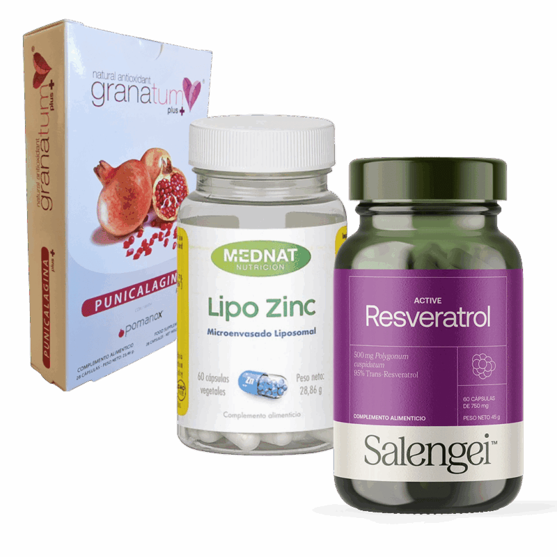 Pack de suplementos urológicos antiaging y antiox